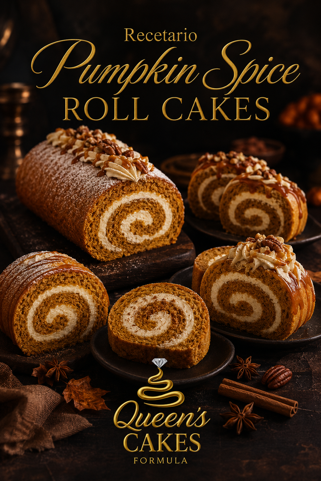 Recetario Pumpkin Spice Roll Cake | Recetario Digital