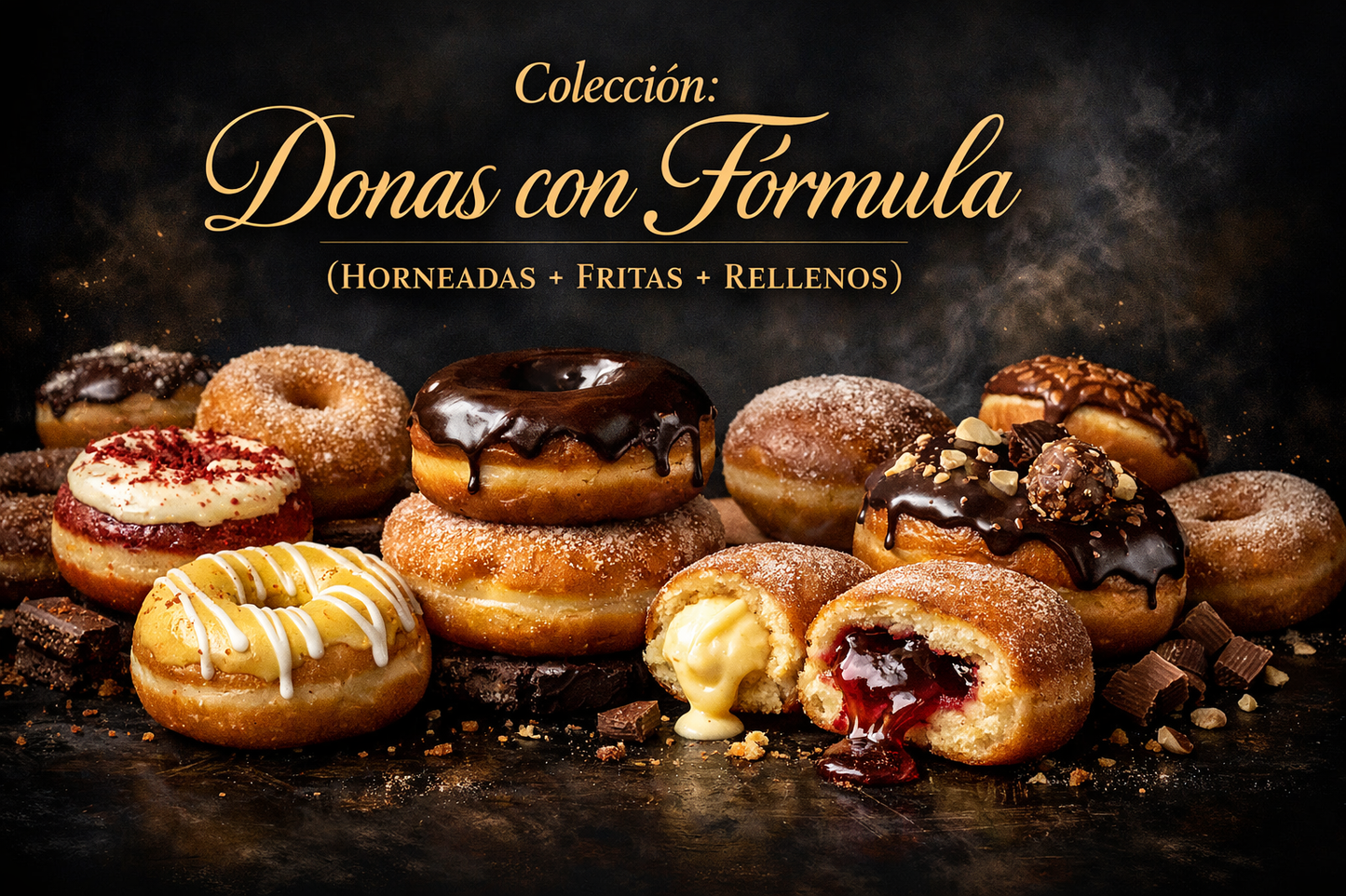 Colección: Donas con Fórmula (Horneadas + Fritas + Rellenos) “NEW” (FAVOR LEER DESCRIPCIÓN)