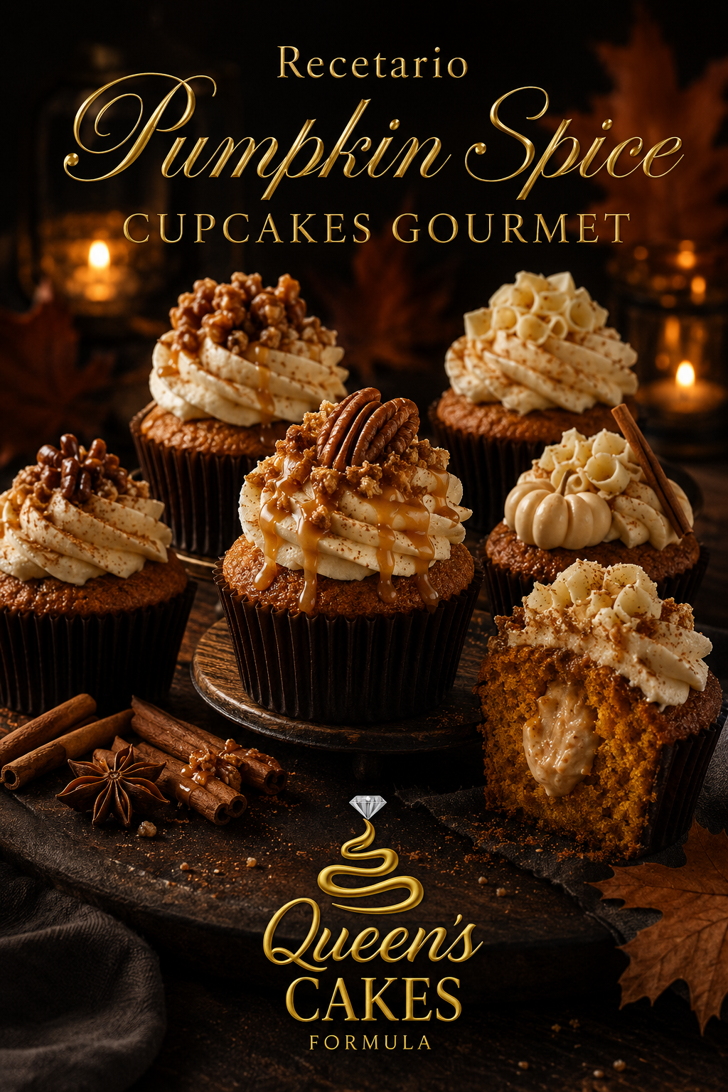 Recetario Pumpkin Spice Cupcakes Gourmet Vol.2 | Recetario Digital