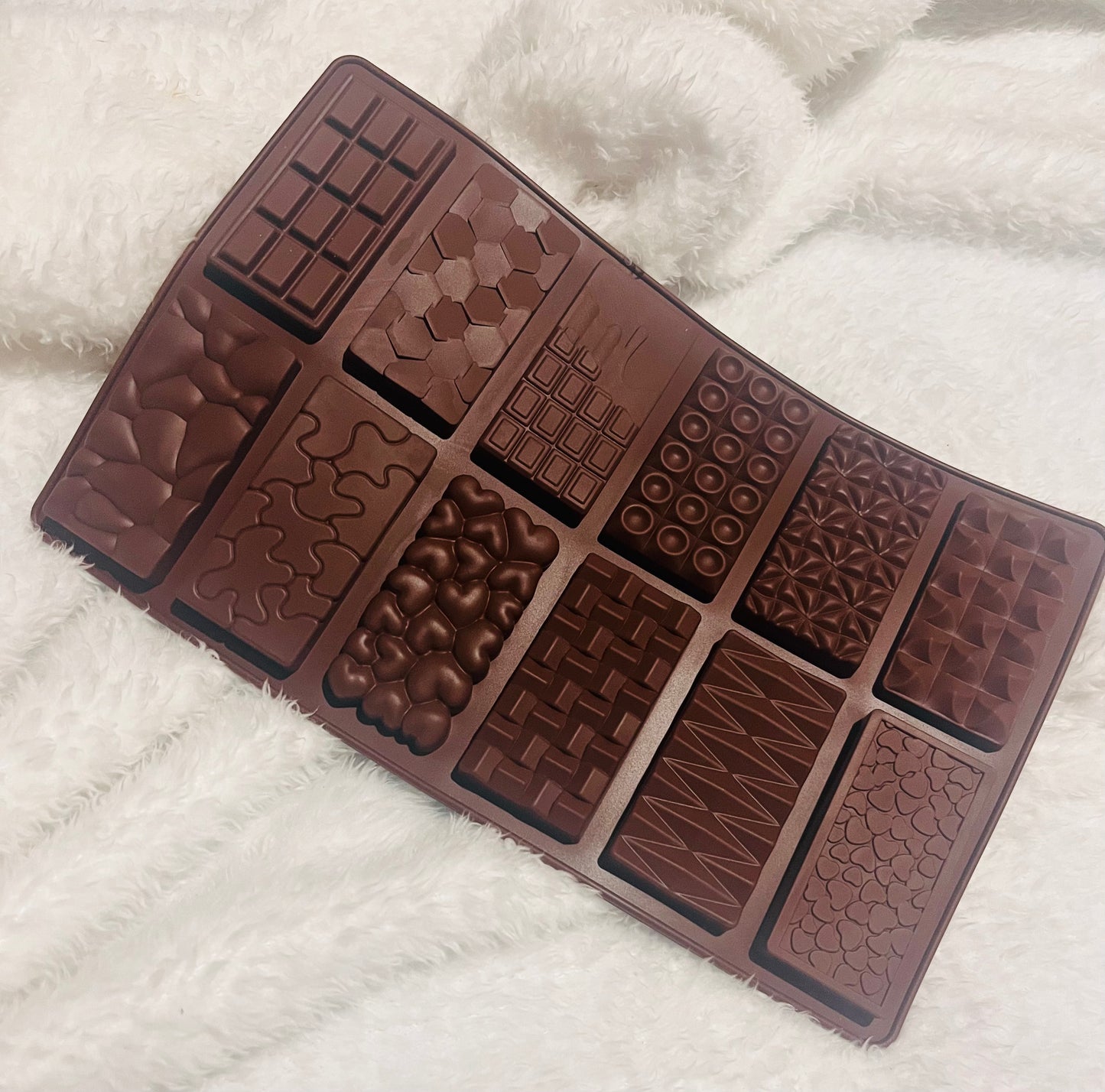 Moldes de Barras de Chocolate (12 mini barras) 2.8 x 1.3 (FAVOR LEER DESCRIPCIÓN)