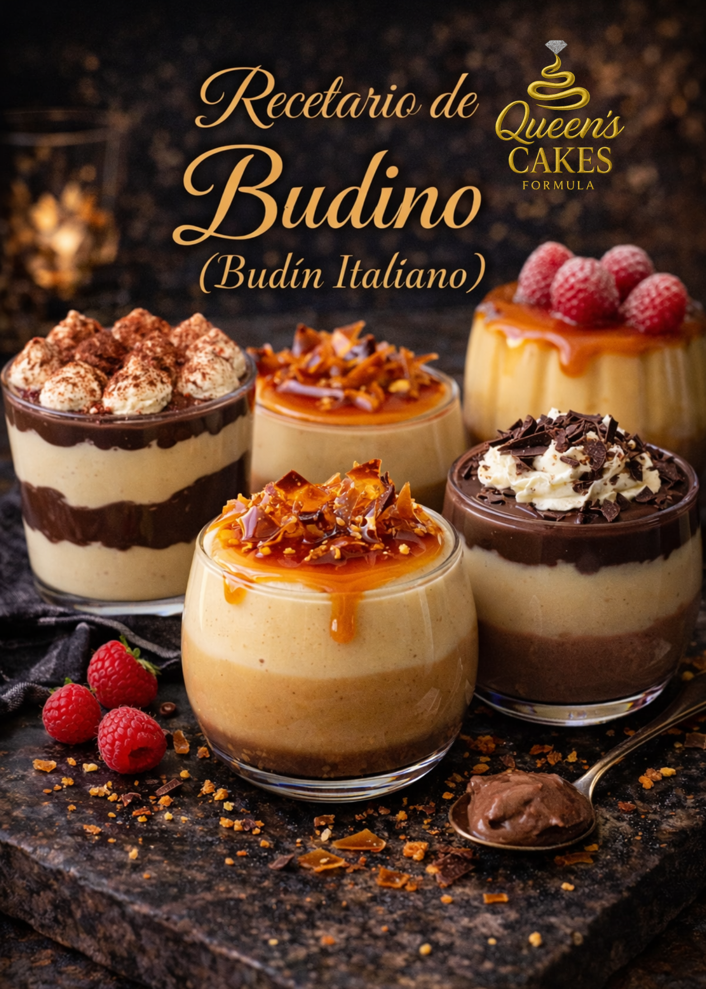 Recetario de Budino (Budín Italiano) “NEW” (FAVOR LEER DESCRIPCIÓN)