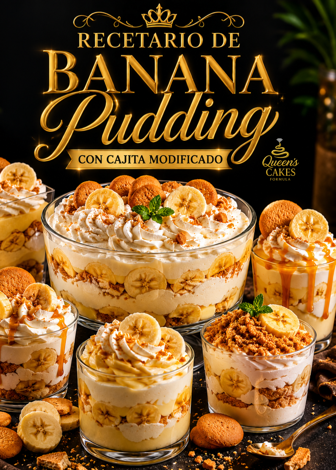 Recetario de Banana Pudding con Cajita Modificado “NEW” (FAVOR LEER DESCRIPCIÓN)
