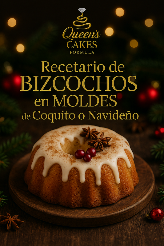 Recetario de Bizcocho en Molde de Coquito o Navideños (FAVOR LEER LA DESCRIPCIÓN)