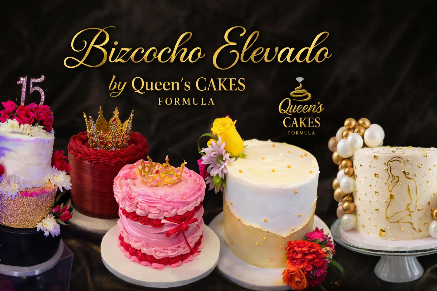 Colección: Bizcocho Elevado by Queen’s Cakes Formula (FAVOR LEER DESCRIPCIÓN)