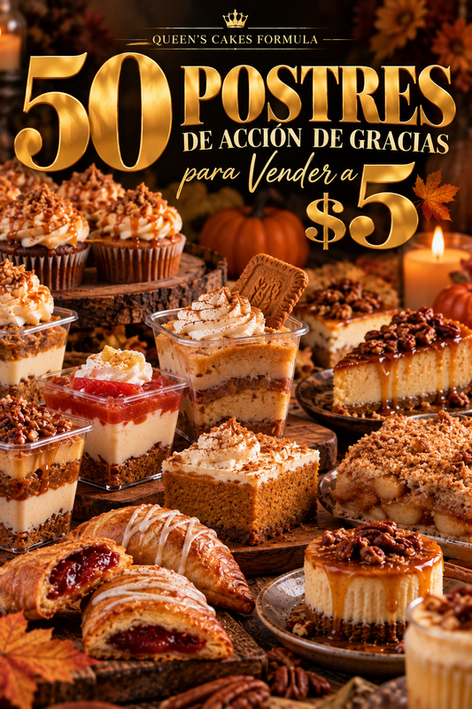 50 Postres de Acción de Gracias para Vender a $5 | Recetario Digital
