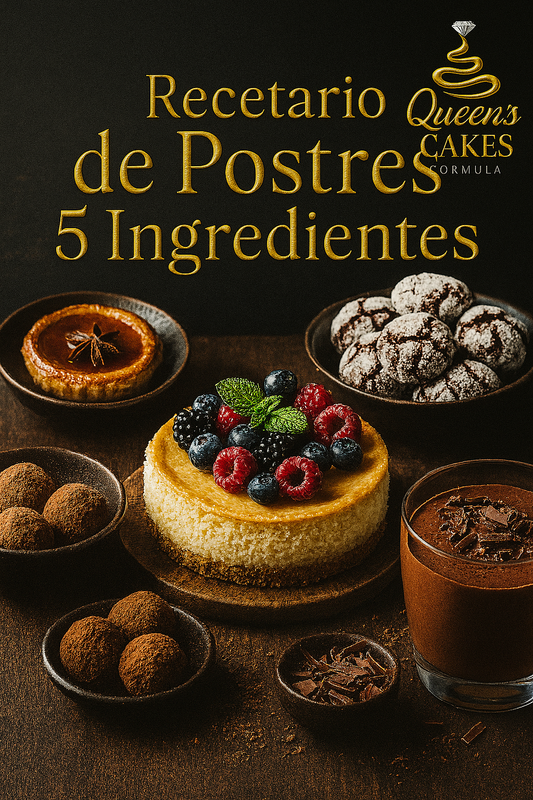 Recetario de Postres 5 Ingredientes (FAVOR LEER LA DESCRIPCIÓN)
