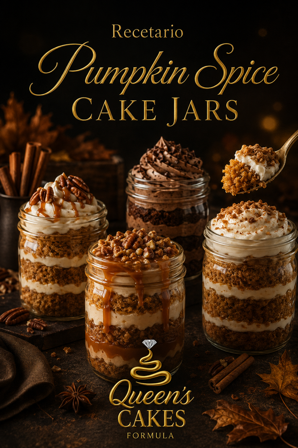 Recetario Pumpkin Spice Cake Jars Vol.2 | Recetario Digital