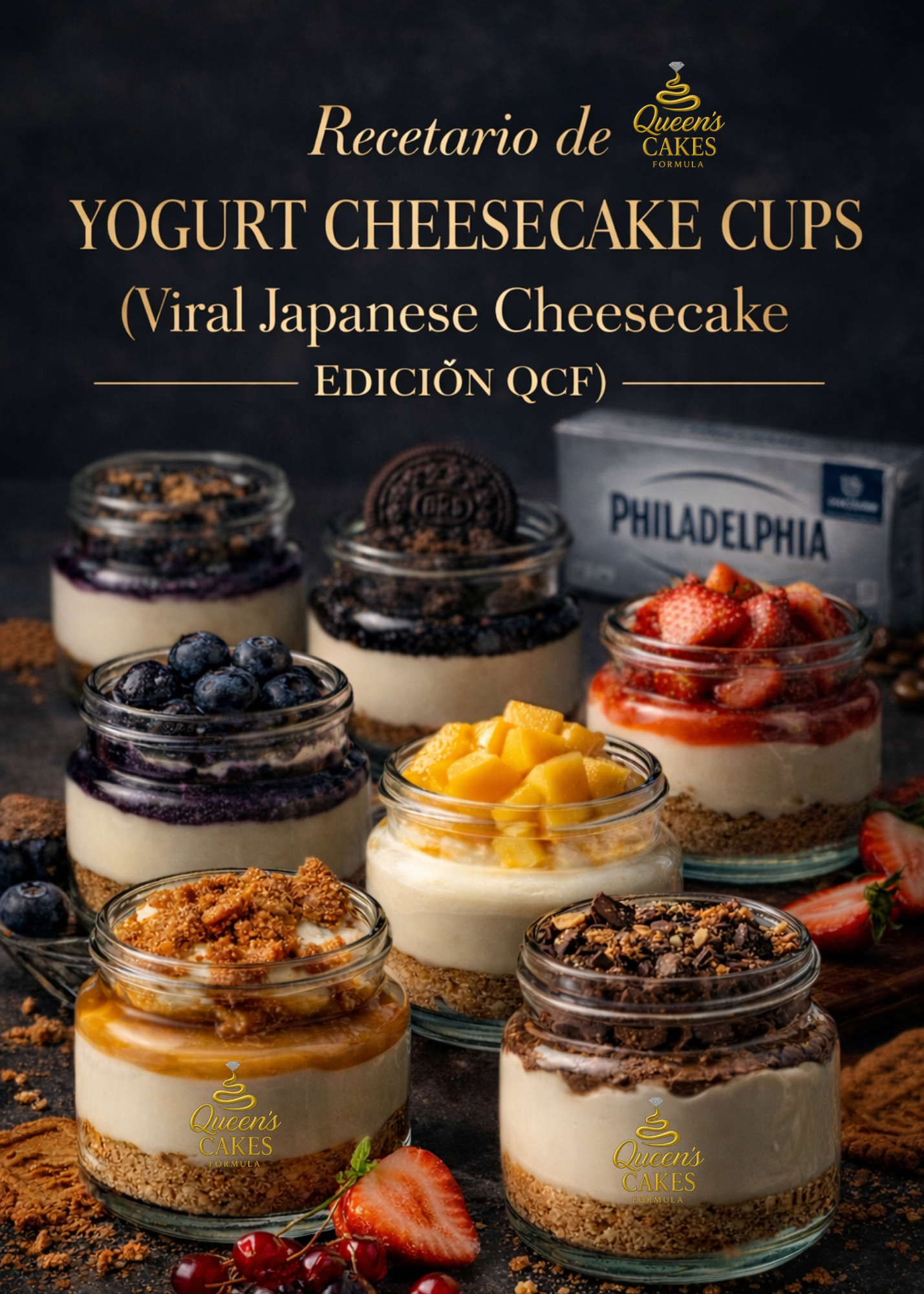 Recetario de Yogurt Cheesecake Cups (Viral Japanese Cheesecake) (Edición QCF) (FAVOR LEER DESCRIPCIÓN)