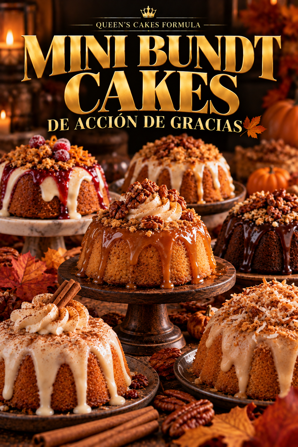 Recetario de Mini Bundt Cakes de Acción de Gracias | Recetario Digital
