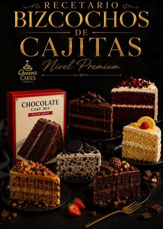 Recetario Bizcochos de Cajita Nivel Premium Vol. 3 “NEW” (FAVOR LEER DESCRIPCIÓN)