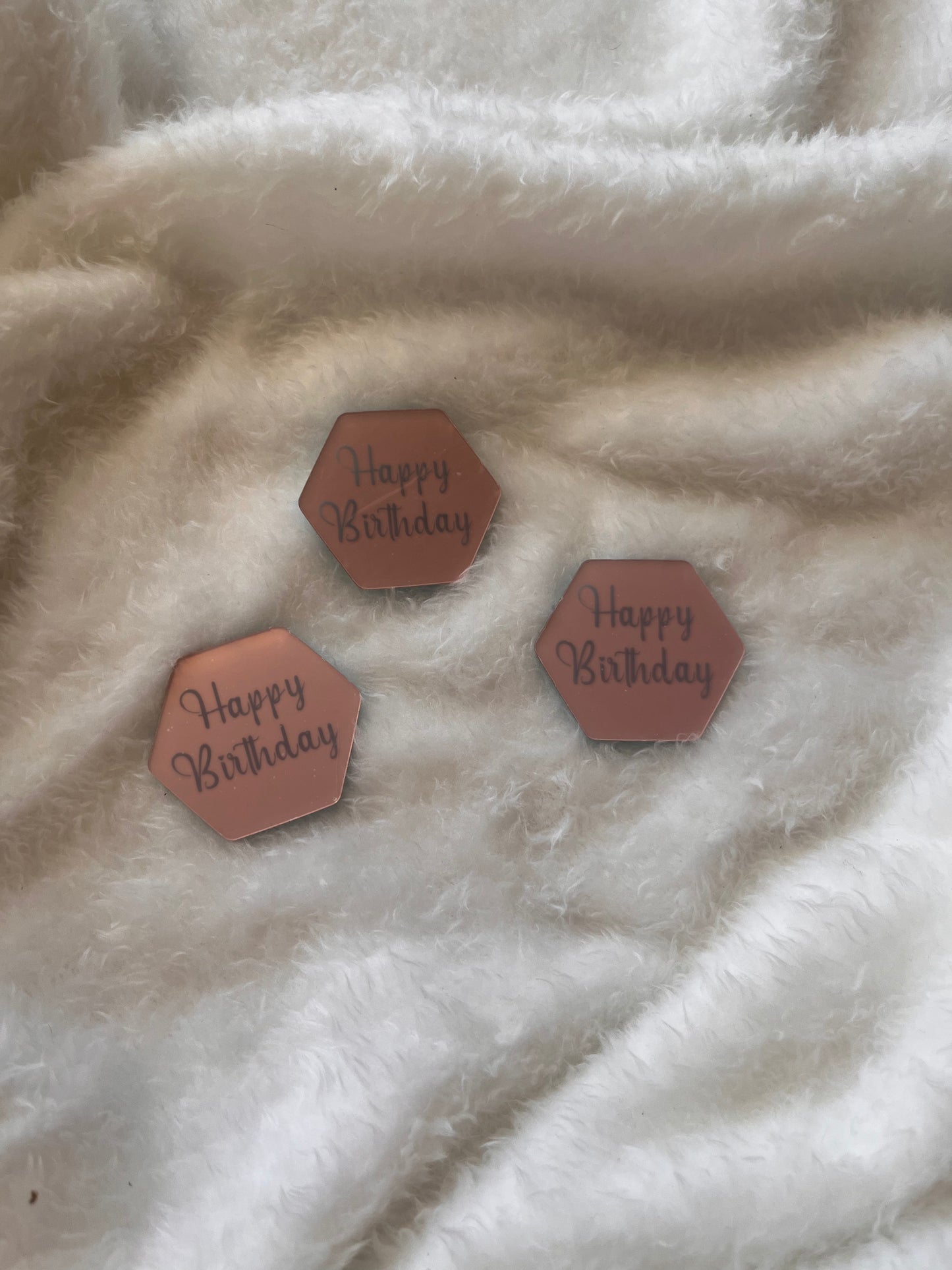 “Mini Hexagonal Cake Toppers”