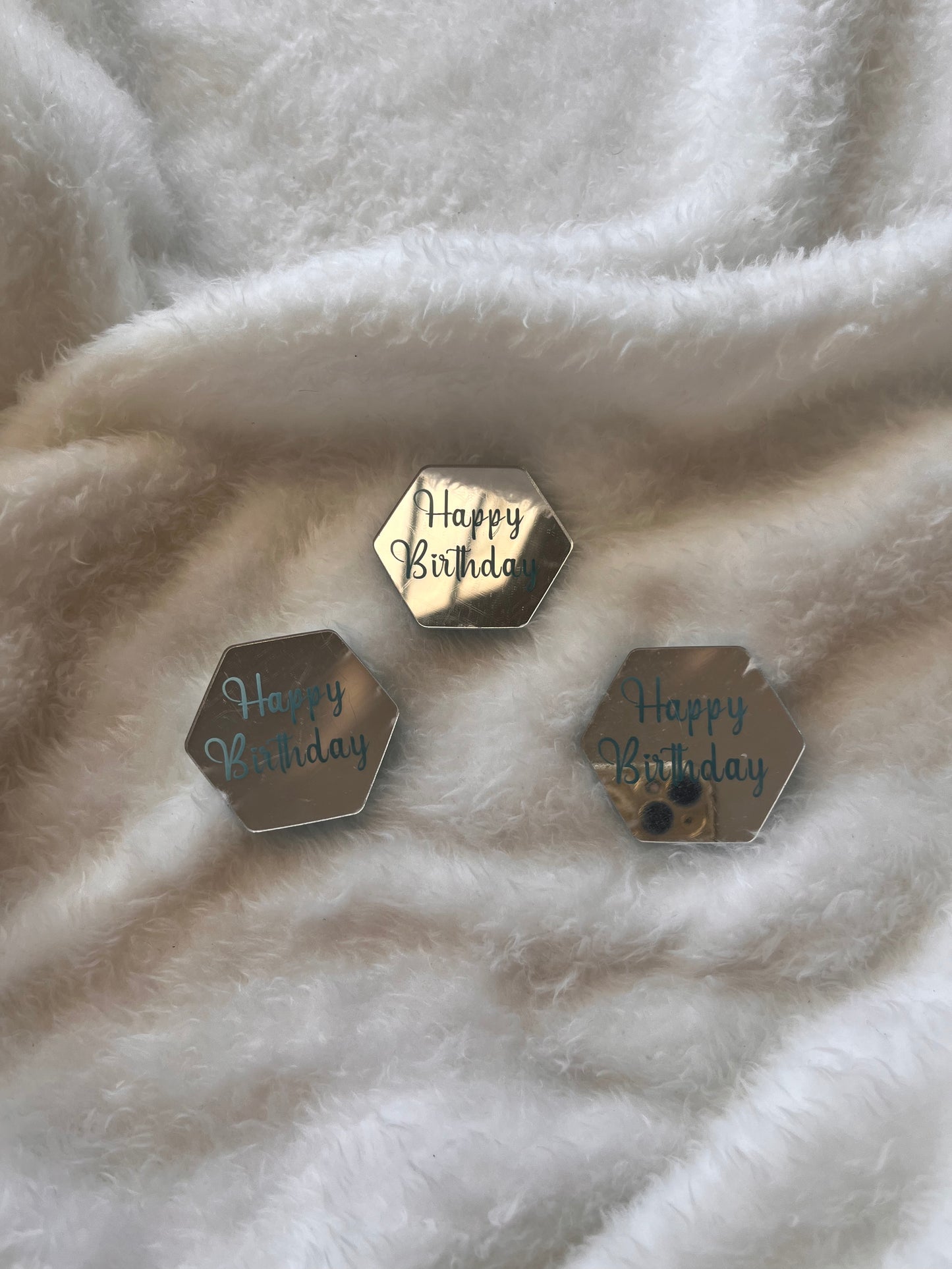 “Mini Hexagonal Cake Toppers”