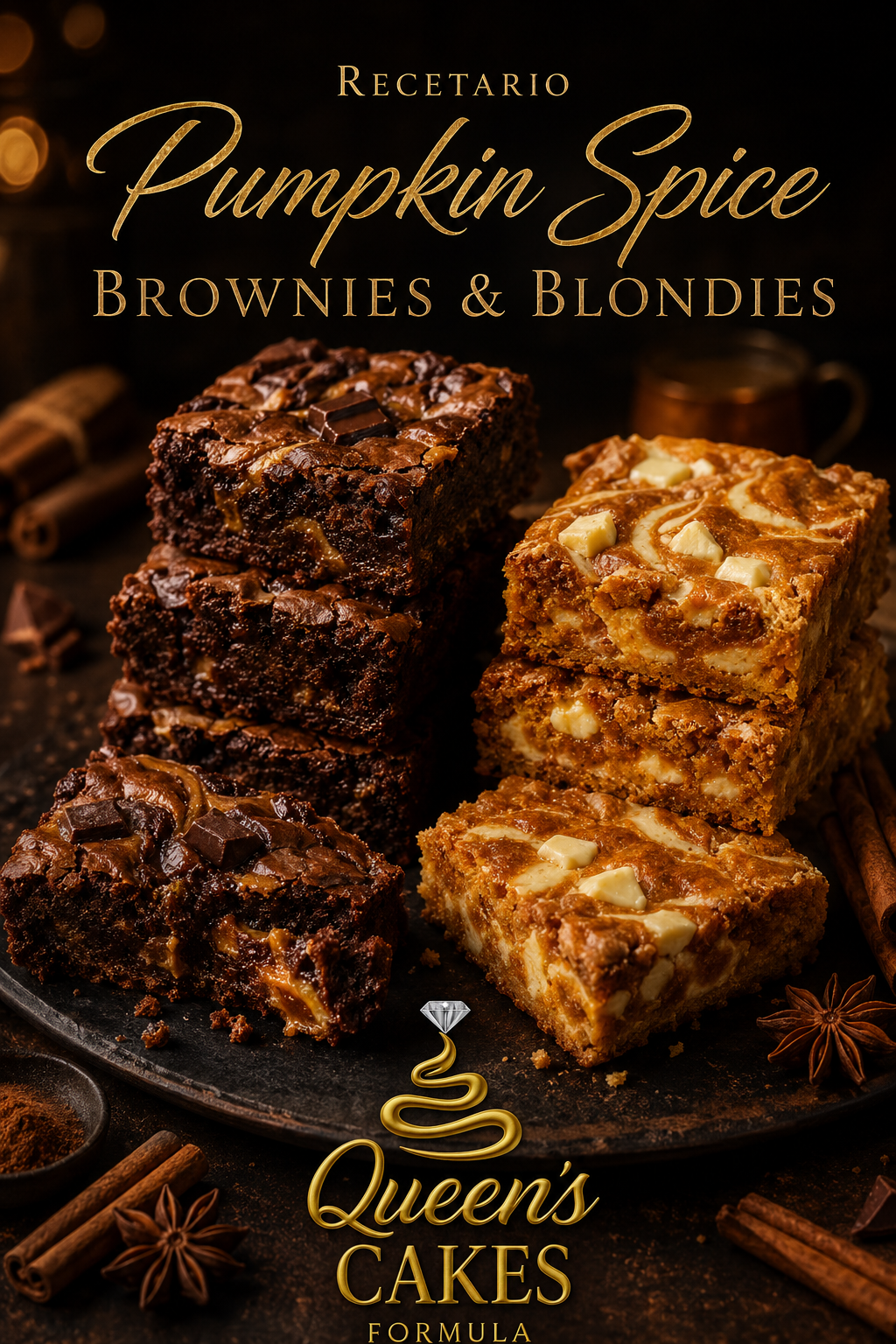 Recetario Pumpkin Spice Brownie & Blondies | Recetario Digital
