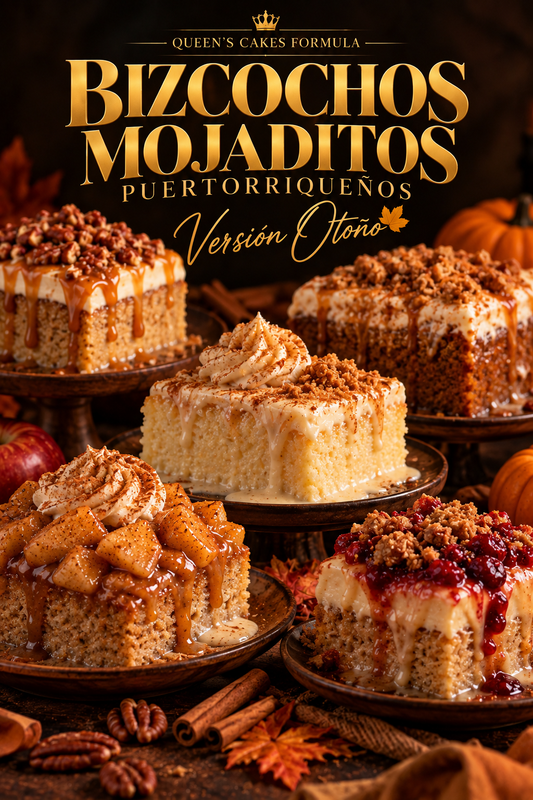 Recetario Bizcochos Mojaditos Puertorriqueños Versión Otoño | Recetario Digital