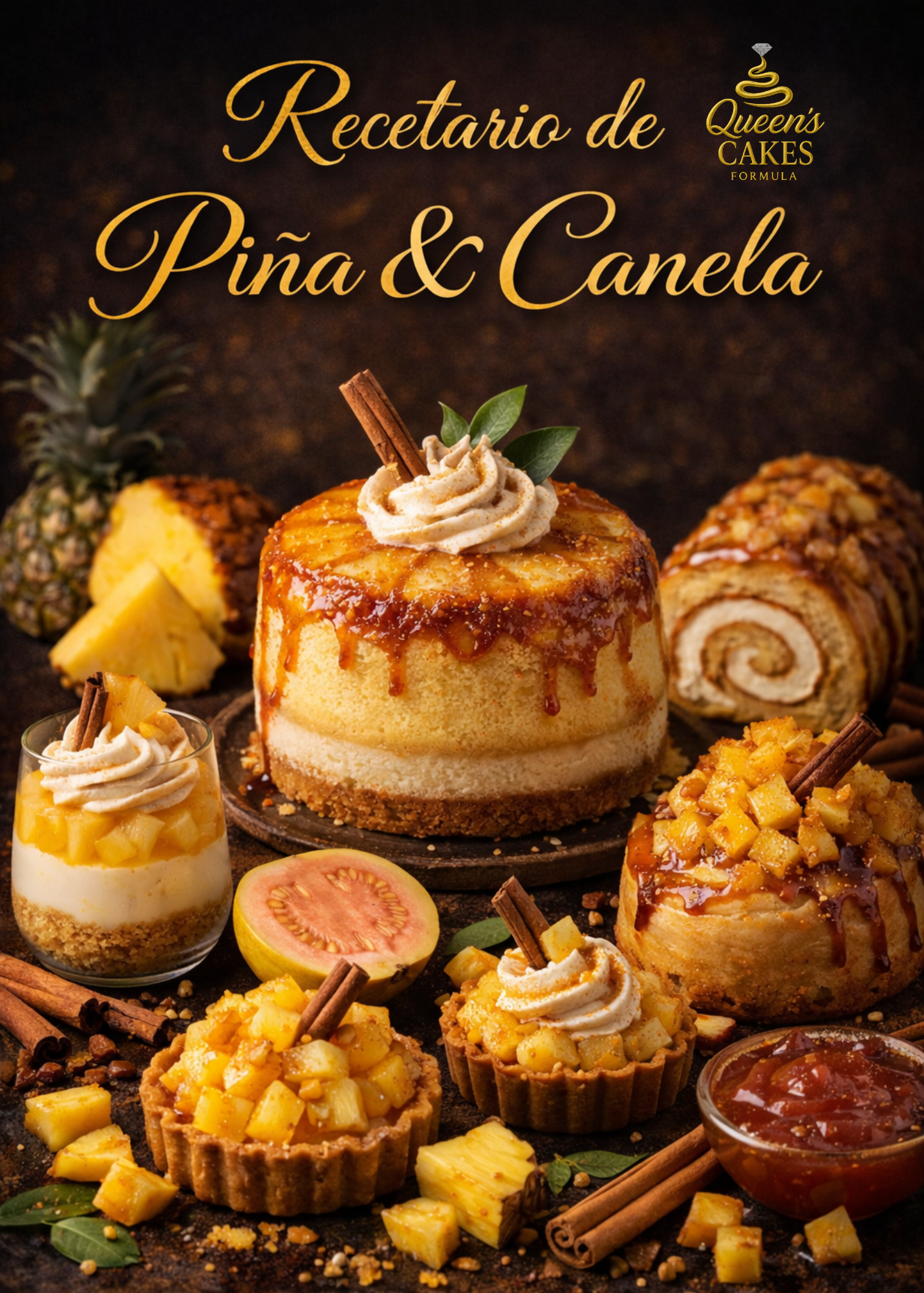 Recetario de Piña & Canela (FAVOR LEER DESCRIPCIÓN) – Queen’s Cakes Formula